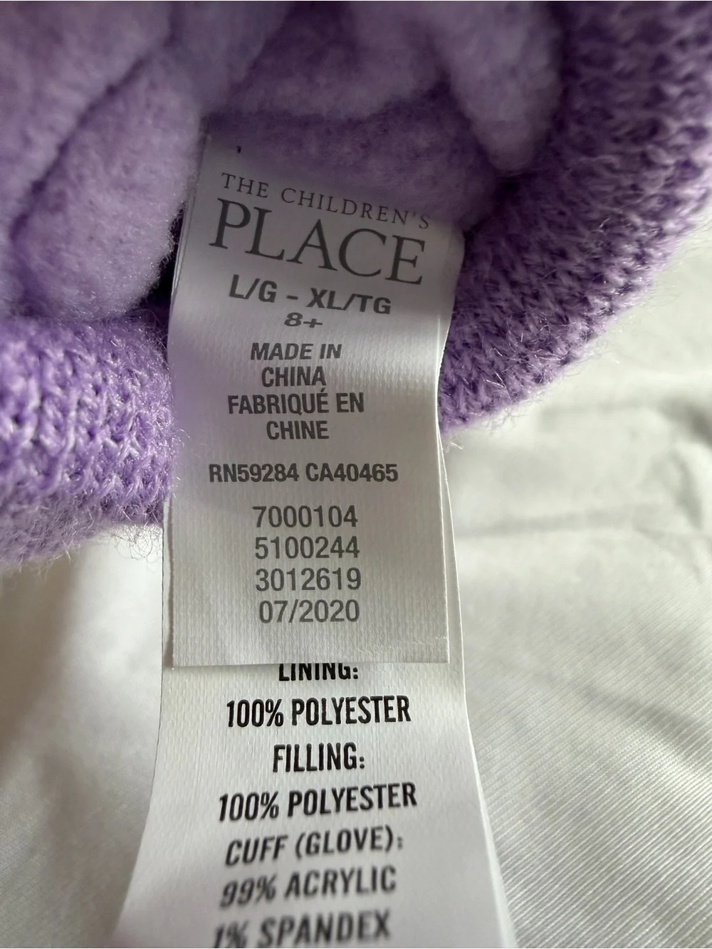 The Children's Place Purple Multicolor Chevron Kids Ski Gloves